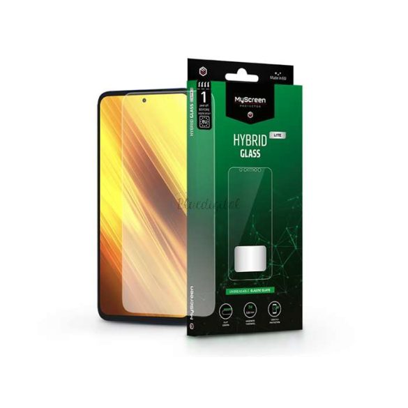 Xiaomi Poco X3/X3 Pro rugalmas üveg képernyővédő fólia - MyScreen Protector     Hybrid Glass Lite - átlátszó