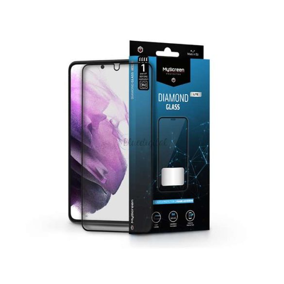Samsung G996F Galaxy S21+ edzett üveg képernyővédő fólia - MyScreen Protector   Diamond Glass Lite Edge2.5D - fekete