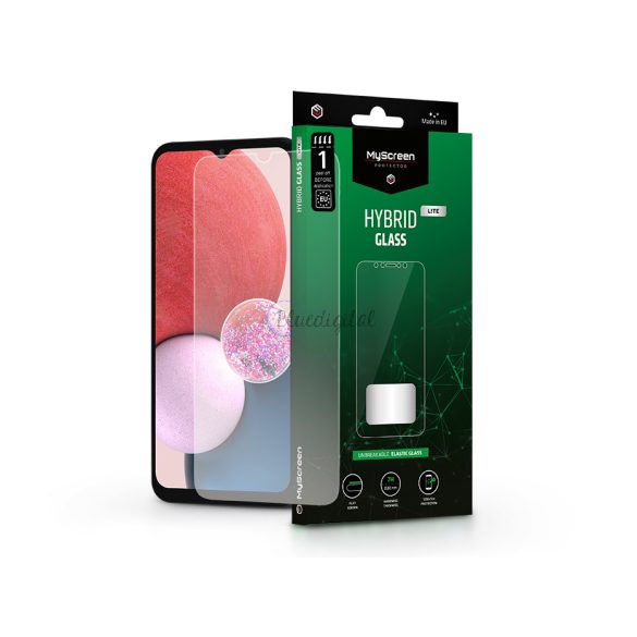 Samsung A135F Galaxy A13 4G rugalmas üveg képernyővédő fólia - MyScreen         Protector Hybrid Glass Lite - átlátszó