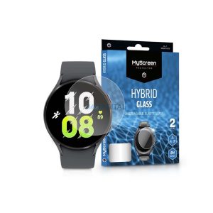 Samsung Galaxy Watch 5 (44 mm) rugalmas üveg képernyővédő fólia - MyScreen      Protector Hybrid Glass - 2 db/csomag - átlátszó