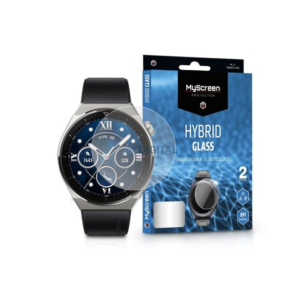 Huawei Watch GT 3 Pro (46 mm)  rugalmas üveg képernyővédő fólia - MyScreen      Protector Hybrid Glass - 2 db/csomag - átlátszó