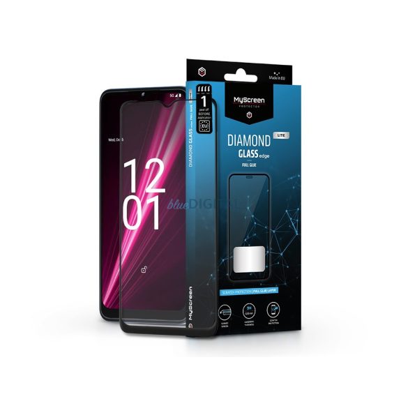 Telekom T Phone 5G rugalmas edzett üveg képernyővédő fólia - MyScreen Protector Diamond Glass Lite Edge2.5D Full Glue - fekete