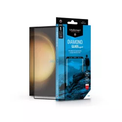   Samsung SM-S918 Galaxy S23 Ultra edzett üveg képernyővédő fólia ívelt kijelzőhöz- MyScreen Protector Diamond Glass Edge3D - fekete