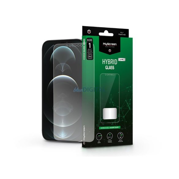 Apple iPhone 12 Pro Max rugalmas üveg képernyővédő fólia - MyScreen Protector   Hybrid Glass Lite - átlátszó
