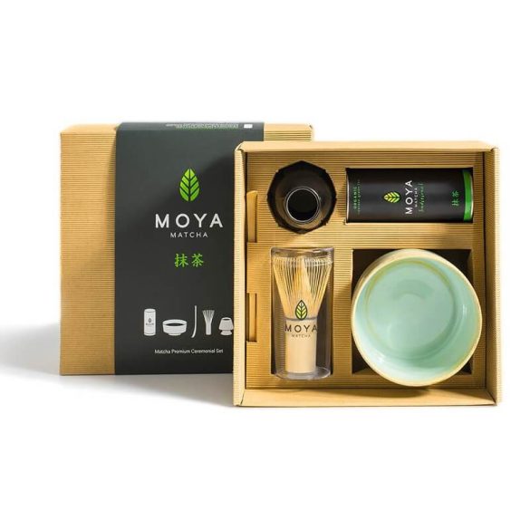 Moya Matcha ceremonial szett - Matcha tea traditional 30g+Haru+világos ecset+világos kanál+Ecset tartó