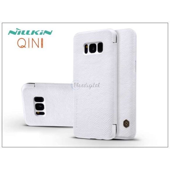 Samsung G955F Galaxy S8 Plus oldalra nyíló flipes tok - Nillkin Qin - fehér