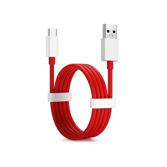 USB - USB Type-C gyári adat- és töltőkábel 100 cm-es vezetékkel - OnePlus D301 -piros (ECO csomagolás)