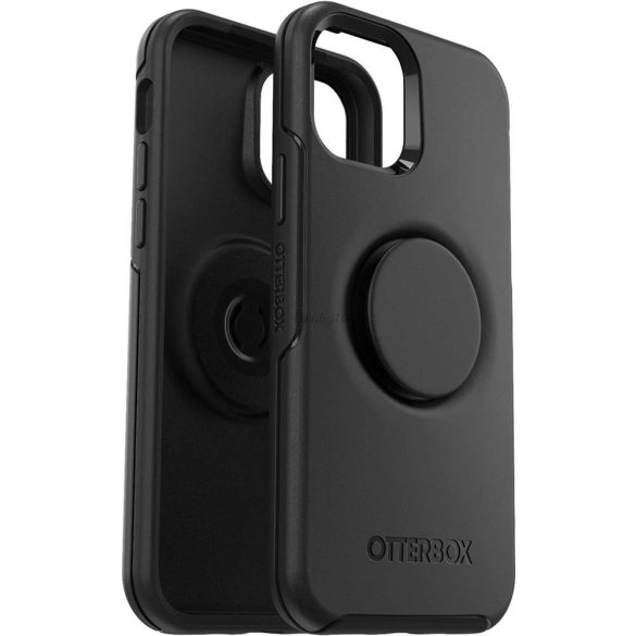 Apple iPhone 12/12 Pro védőtok - OtterBox Symmetry Popsockets - fekete
