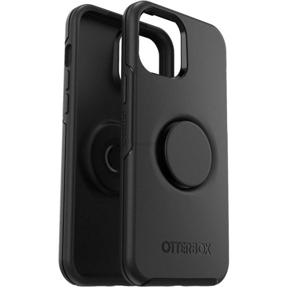 Apple iPhone 12 Pro Max védőtok - OtterBox Symmetry Popsockets - fekete