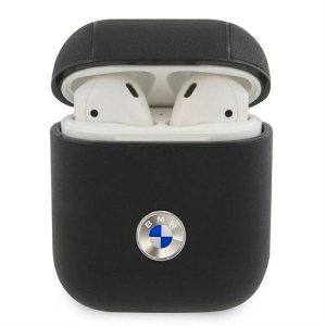 Eredeti BMW tok BMA2SSLBK az Apple Airpods 1 / 2 készülékhez (fém logó / fekete)