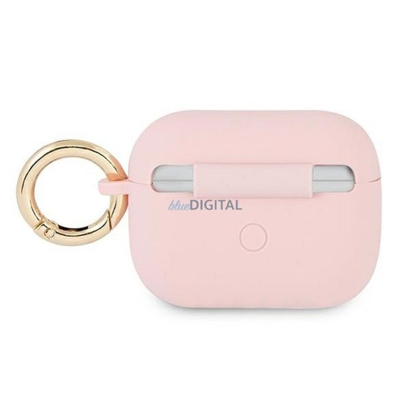 Guess GUAPSSSI Silicone Vintage Script tok AirPods Pro - rózsaszín