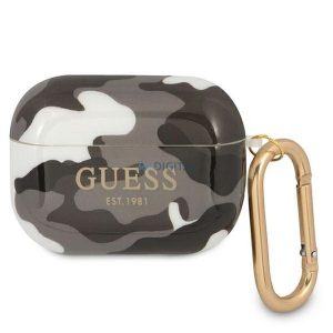 Guess GUAPUCAMG Camo Collection tok AirPods Pro - fekete