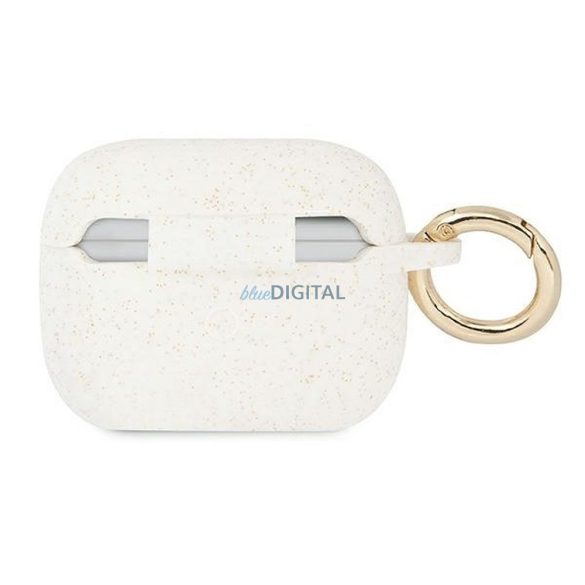 Guess GUAPSGGEH Silicone Glitter tok AirPods Pro - fehér
