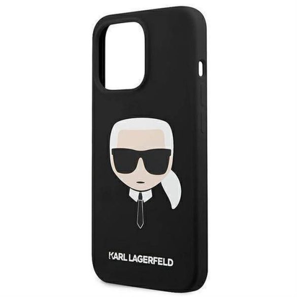 Eredeti előlap KARL LAGERFELD KLHCP13XSLKHBK iPhone 13 PRO MAX (szilikon K. Head / fekete) tok