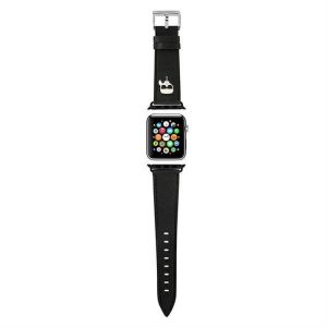 Óraszíj Apple Watch szilikon Karl Lagerfeld SAFFIANO KH 42/44mm KLAWMOKHK fekete