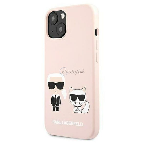 Eredeti tok Karl Lagerfeld KLHMP13MSSKCI Iphone 13  (Ikonik Karl & Choupette + Mag / Light Pink)