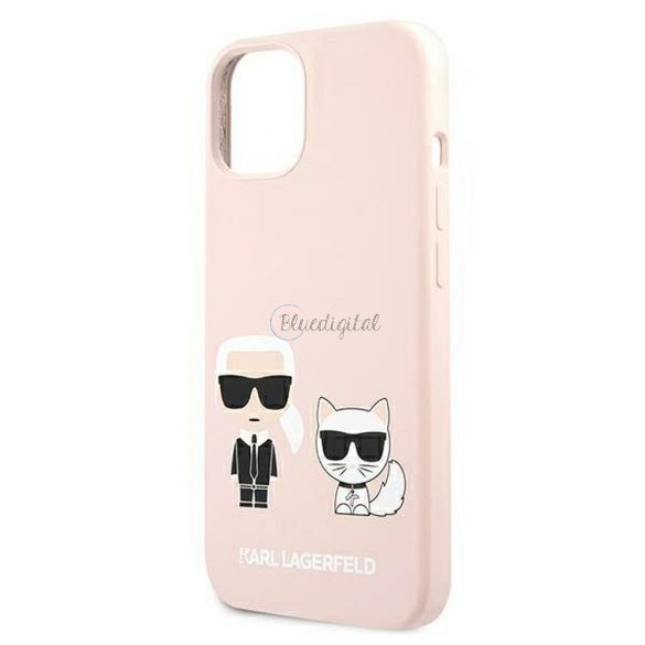 Eredeti tok Karl Lagerfeld KLHMP13MSSKCI Iphone 13  (Ikonik Karl & Choupette + Mag / Light Pink)