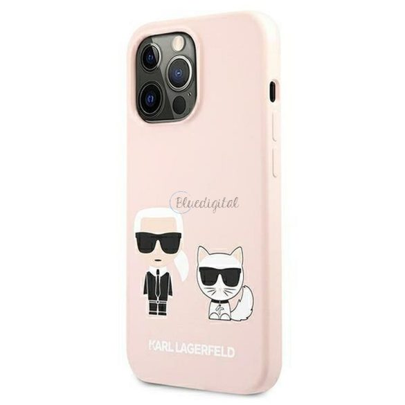Eredeti tok Karl Lagerfeld KLHMP13XSSKCI Iphone 13 Pro Max  (Ikonik Karl & Choupette + Mag / Light Pink)
