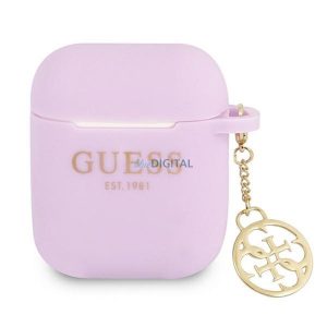 Guess GUA2LSC4EU Silicone Charm 4G Collection tok AirPods 1/2 - lila