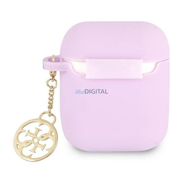 Guess GUA2LSC4EU Silicone Charm 4G Collection tok AirPods 1/2 - lila