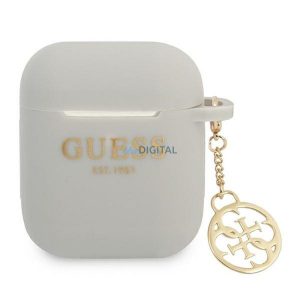 Guess GUA2LSC4EG Silicone Charm 4G Collection tok AirPods 1/2 - szürke