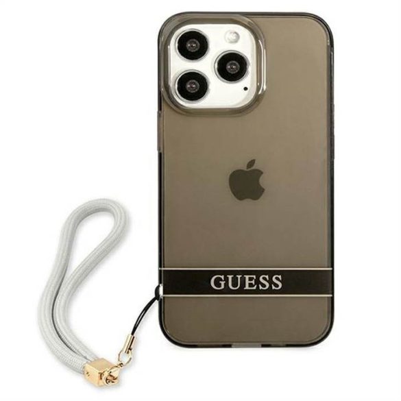 Eredeti tok Guess guHcp13lhtsgsk iPhone 13 Pro (áttetsző / fekete)