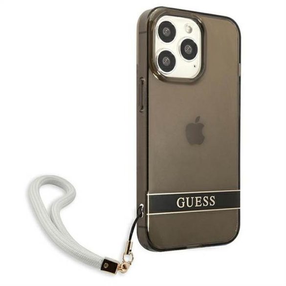 Eredeti tok Guess guHcp13lhtsgsk iPhone 13 Pro (áttetsző / fekete)