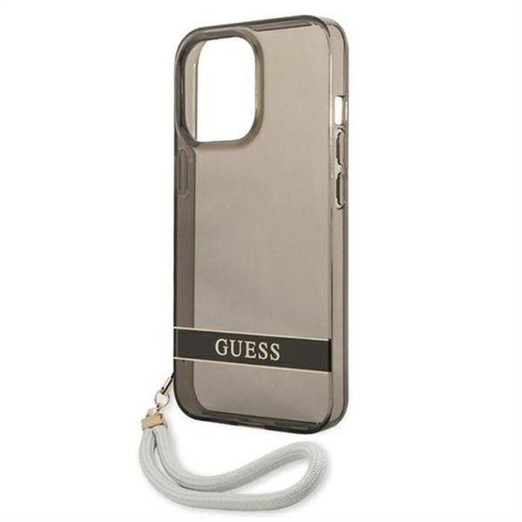 Eredeti tok Guess guHcp13lhtsgsk iPhone 13 Pro (áttetsző / fekete)