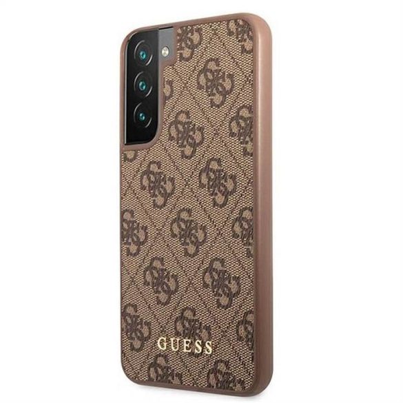 Eredeti tok Guess guhcs2Sg4gfbr Samsung S22 (4G fém arany logó / barna)