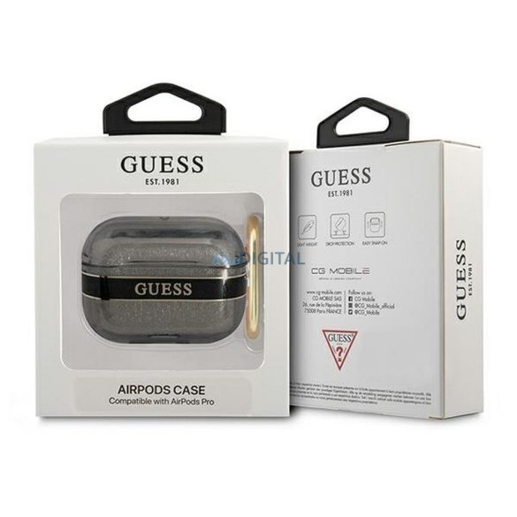 Guess GUAPHHTSK Strap Collection tok AirPods Pro - fekete