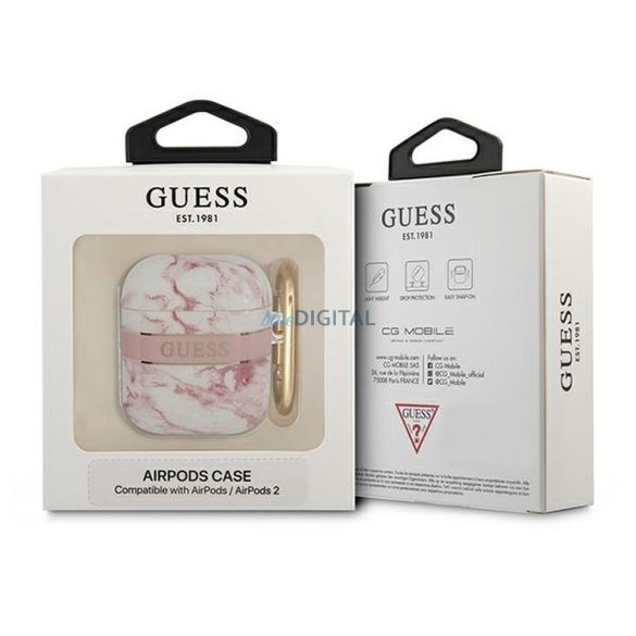 Guess GUA2HCHMAP Strap Collection tok AirPods 1/2 - rózsaszín