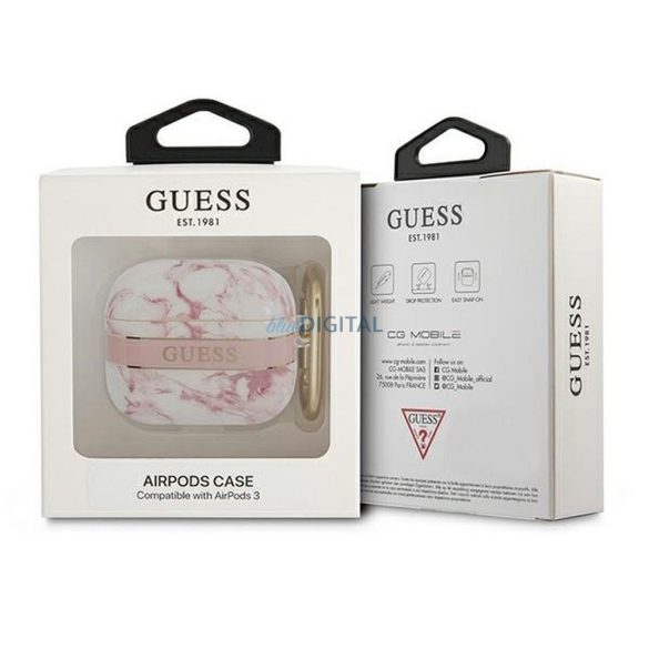 Guess GUA3HCHMAP Strap Collection tok AirPods 3 - rózsaszín