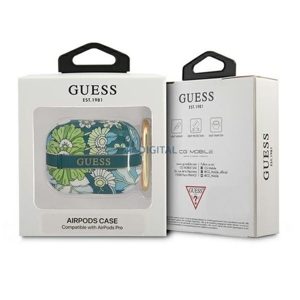 Guess GUAPHHFLN Flower Strap Collection tok AirPods Pro - zöld