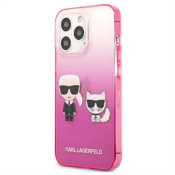 Eredeti tok Karl Lagerfeld KLHCP13LTGKCP iPhone 13 Pro (K & Choupette Centered / Gradpink)