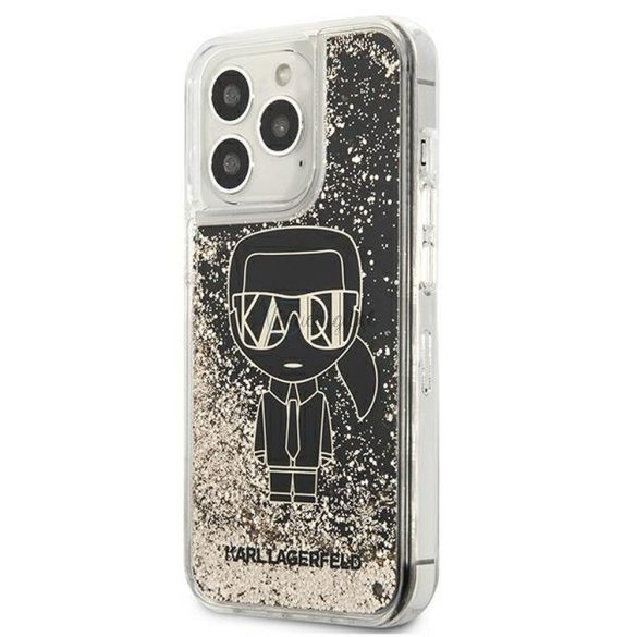 Eredeti FacePlate tok Karl Lagerfeld KLHCP13LLGGKBK Iphone 13 Pro  (Glitter Gatsby Ikonik / fekete)