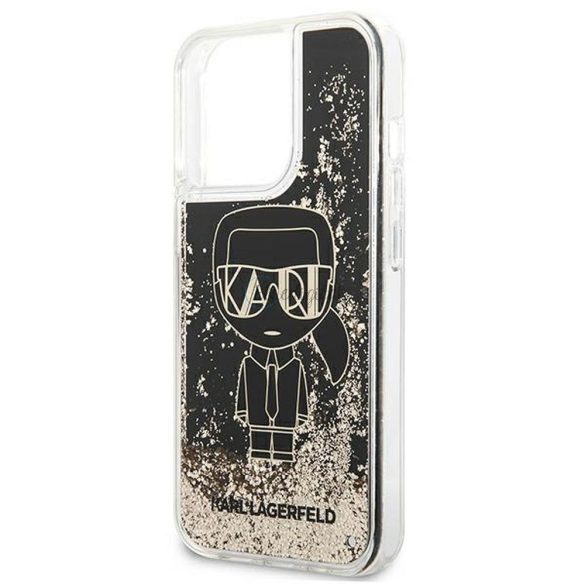 Eredeti FacePlate tok Karl Lagerfeld KLHCP13LLGGKBK Iphone 13 Pro  (Glitter Gatsby Ikonik / fekete)