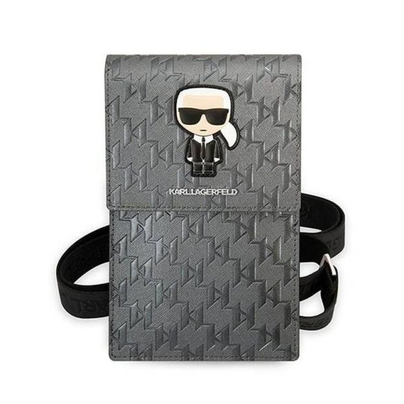 Univerzális mobiltáska Karl Lagerfeld KLWBSAMIPG (Monogram Ikonik Path / ezüst)