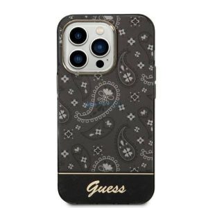 Eredeti előlap GUESS GUHCP14XHGBNHK iPhone 14 PRO MAX (Electro Cam Paisley / fekete)