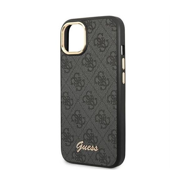 Guess GUHCP14SHG4SHK 4G Vintage Gold Logo tok iPhone 13 / 14 / 15 - fekete