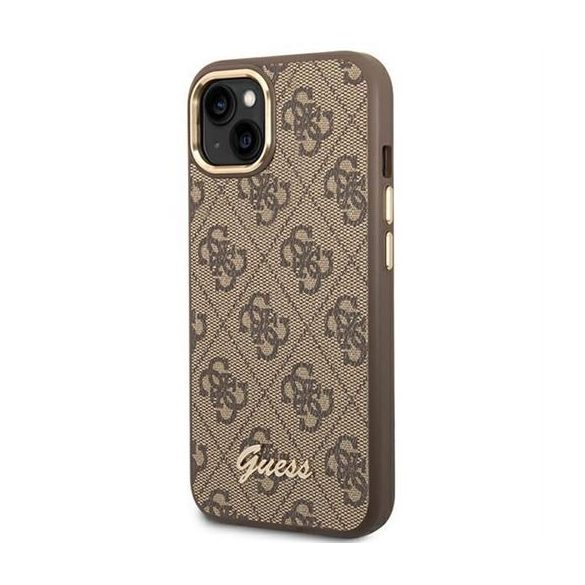 Guess GUHCP14SHG4SHW 4G Vintage Gold Logo tok iPhone 13 / 14 / 15 - barna