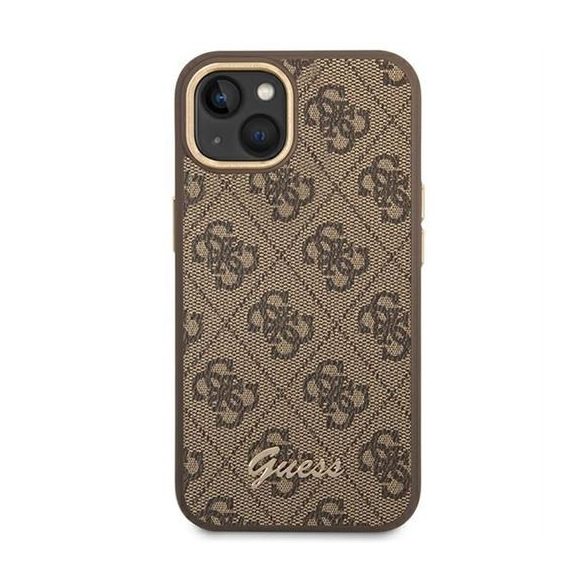 Guess GUHCP14SHG4SHW 4G Vintage Gold Logo tok iPhone 13 / 14 / 15 - barna