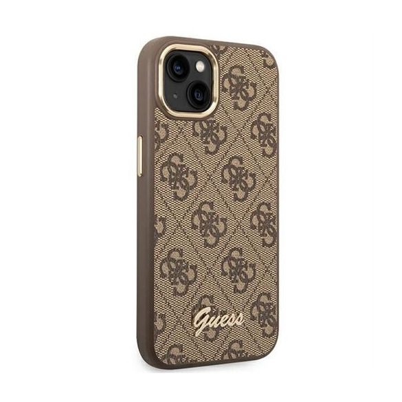 Guess GUHCP14SHG4SHW 4G Vintage Gold Logo tok iPhone 13 / 14 / 15 - barna