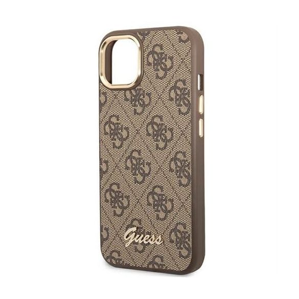 Guess GUHCP14SHG4SHW 4G Vintage Gold Logo tok iPhone 13 / 14 / 15 - barna