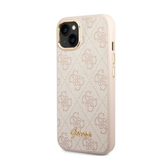 Guess GUHCP14SHG4SHP 4G Vintage Gold Logo tok iPhone 13 / 14 / 15 - rózsaszín