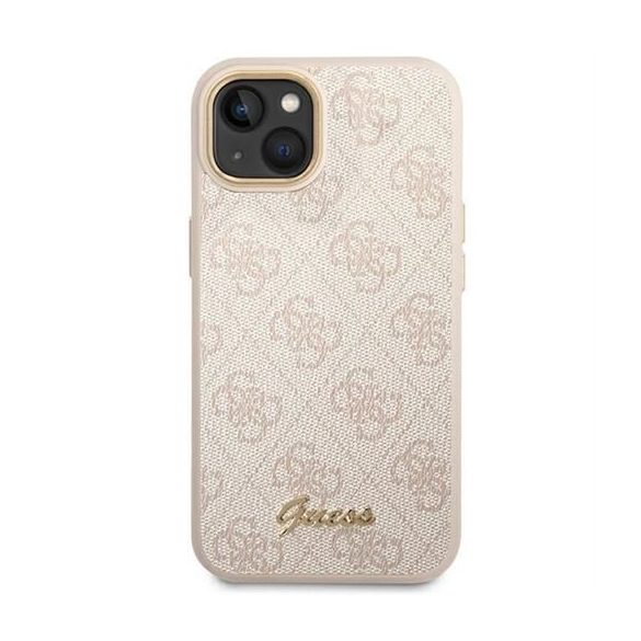 Guess GUHCP14SHG4SHP 4G Vintage Gold Logo tok iPhone 13 / 14 / 15 - rózsaszín