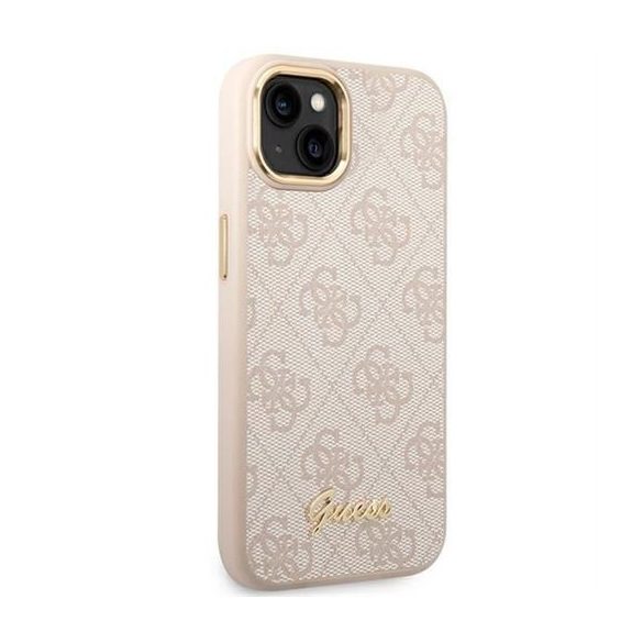 Guess GUHCP14SHG4SHP 4G Vintage Gold Logo tok iPhone 13 / 14 / 15 - rózsaszín