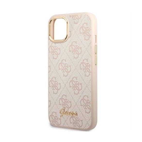 Guess GUHCP14SHG4SHP 4G Vintage Gold Logo tok iPhone 13 / 14 / 15 - rózsaszín