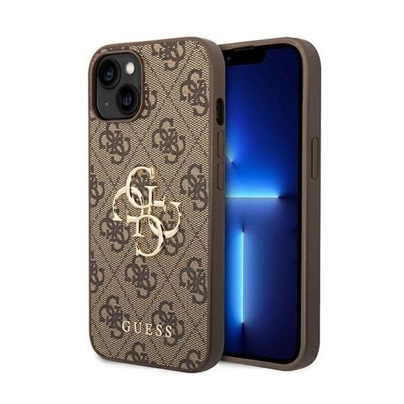 Guess GUHCP14S4GMGBR 4G Big Metal Logo tok iPhone 13 / 14 / 15 - barna