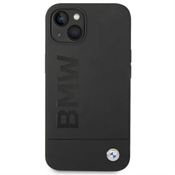 Eredeti tok BMW BMHMP14MSLBLBK iPhone 14 Plus készülékhez (fém logó + MAGSAFE / fekete)