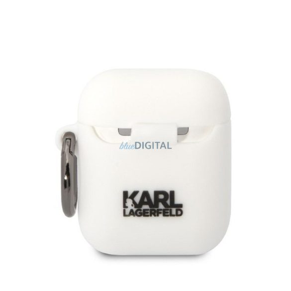 Eredeti tok KARL LAGERFELD KLA2RUNCHH Apple Airpods 1 / 2 (3D Sil NFT Choupette / fehér)